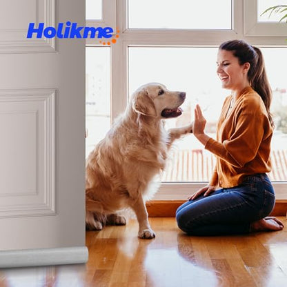 Holikme Under Door Draft Stopper Door Seal Gap Filler Weather Stripping | 32 Inch Soundproofing Noise Blocker Window Breeze Adjustable Draft Blocker for Bottom of Door Stop Light, Air, Dust, Gray