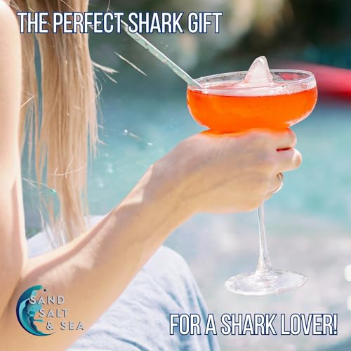 Silicone Shark Fin Ice Cube Tray, 100% Food Grade, BPA-Free Sharkweek Shark Gifts, Dishwasher Safe Silicone, Shark Party or Birthday Gift, Upright-Floating Fin Ice Mold