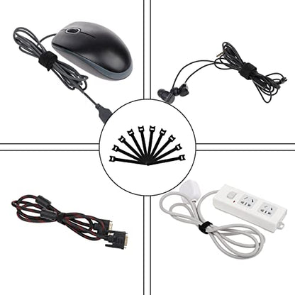 Cable Management Box with 10 Cable Ties, Organizer Box for Power Strips, Surge Protectors, Chargers, Adapters, TV Computer Wires Cable Hider Box for Home/Office (Small/White)