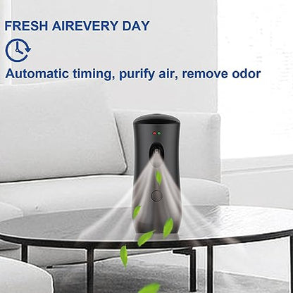 Automatic Air Freshener Spray Dispenser, Black, 2-Pack, 1101 | Free Standing or Wall Mounted Adjustable Aromatherapy Machines for Home Indoor Bathrooms Offices Hotels and Commercial Places