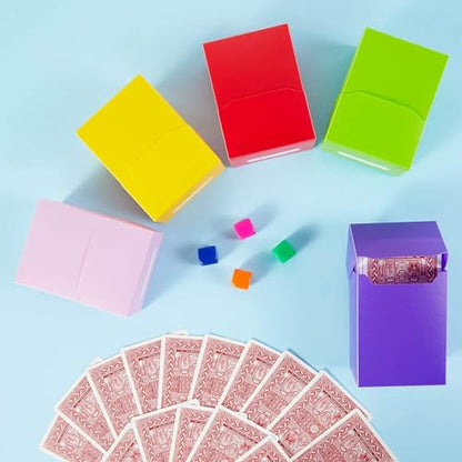 Okuna Outpost Deck Boxes with Dividers - Trading Card Storage Box & Organizer - Bulk Plastic Cases for Baseball & Game Cards - 2.88 x 1.88 x 3.88 in, Multicolor, 12-Pack