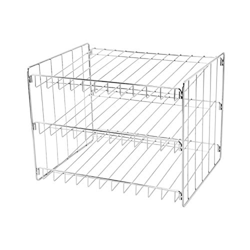 Kitchen Details 3 Tier Can Organizer | Chrome Steel Canned Food Storage Rack | Holds 36 Cans | Space-Saving Pantry & Cabinet Storage Solution | Easy Access to Canned Goods | Freestanding Design