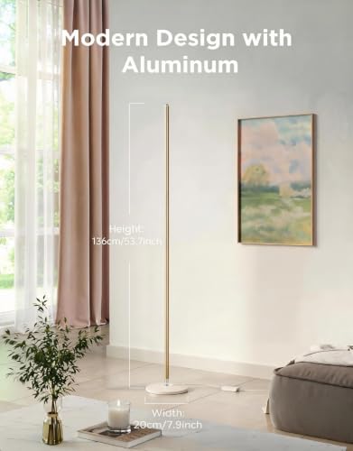 Govee RGBIC Floor Lamp Basic, 1000lm LED Corner Lamp | Works with Alexa, Smart Modern Floor Lamp with Music Sync and 16 Million DIY Colors, Color Changing Standing Lamp for Bedroom