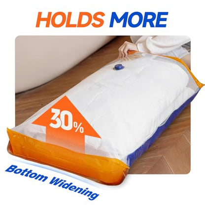 Vacbird Vacuum Storage Bags with Rechargeable Cordless Pump,15 Pack 3 Sizes Compression Packing Seal Bags, Space Saver for Clothes and Clothing Comforters, Blankets, Bedding and Closet Space Saving