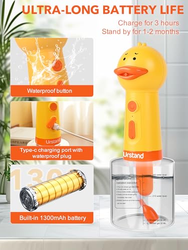 Dog Foaming Soap Dispenser, Automatic Electric Dog Shampoo Foamer Sprayer, Rechargeable Ducky Foaming Dog Shampoo Sprayer for Dog and Cat Bathing, Bathroom, Kitchen, Pet Cleaning
