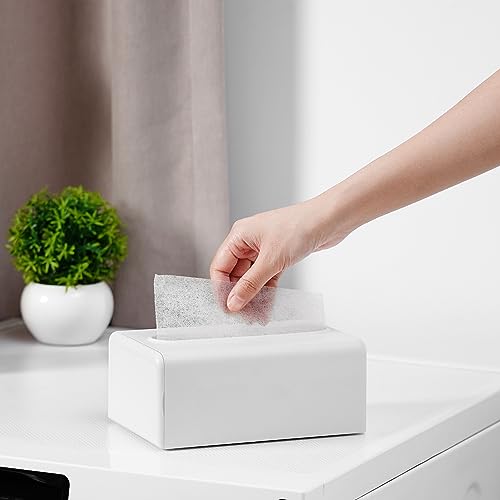 SUBEKYU Magnetic Dryer Sheet Holder Container Dispenser,Plastic,Cream White | Wall Dryer Sheet Box for Laundry Room Organization and Storage,Fabric Sheet Holder