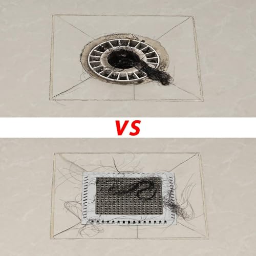 Aojuxix Shower Drain Hair Catcher/Drain Protector/Shower Drain Cover | Stainless Steel and Silicone Hair Trap for Bathroom Floor Drain (Patented Product)