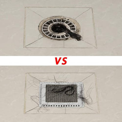 Aojuxix Shower Drain Hair Catcher/Drain Protector/Shower Drain Cover | Stainless Steel and Silicone Hair Trap for Bathroom Floor Drain (Patented Product)