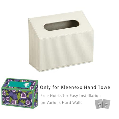 Hand Towel Cover/Holder Suitable for Kleenex Disposable Paper Hand Towels | PU Leather Tissue Box Cover, Wall-Mounted Modern Hand Towels Dispenser for Dining Room, Kitchen, Bathroom, Home Decor