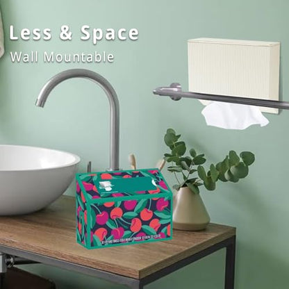 Hand Towel Cover/Holder Suitable for Kleenex Disposable Paper Hand Towels | PU Leather Tissue Box Cover, Wall-Mounted Modern Hand Towels Dispenser for Dining Room, Kitchen, Bathroom, Home Decor