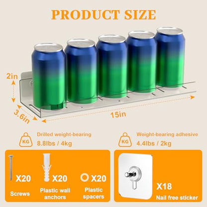 LAZYROSY 6 Pack Floating Shelves - Clear Acrylic/PET Wall Mounted Non-Drilling Storage Rack with Adhesive, Invisible Bathroom and Bedroom Shelves for Kitchen, Living Room, Clear Decoration