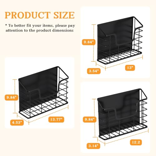 Magnetic Shelf for Fridge, 3 Pack Metal Fridge Organizer Baskets, Magnetic Cup Holder for Refrigerator, Fruit & Snack Storage, Magnetic Bin for Potatoes, Letters, Magazines, Kitchen & Laundry Room