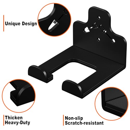 Garage Organizer Trimmer Rack Wall Mount, Weedeater Hanger, Black, 2 Pack | Heavy Duty Garage Power Tool Hanger,Weed Wacker Holder Wall Mount for Grass Trimmer,Hedge Trimmer,Garage Trimmer,Garden Tools