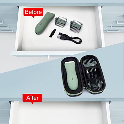 Case for Meridian Trimmer, Hard Carrying Case for MANSPOT Groin Hair Trimmer Without Recharge Dock, Meridian Shaver Storage Travel Bag MANSPOT Trimmer Holder with Shockproof Detachable Insert Foam