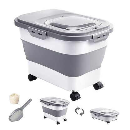 20-30 Lbs Rice Storage Container,Collapsible Food Storage Containers