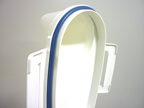 Asvel 7509 Rice Container Bin with Pour Spout Plastic Clear 2KG（White）