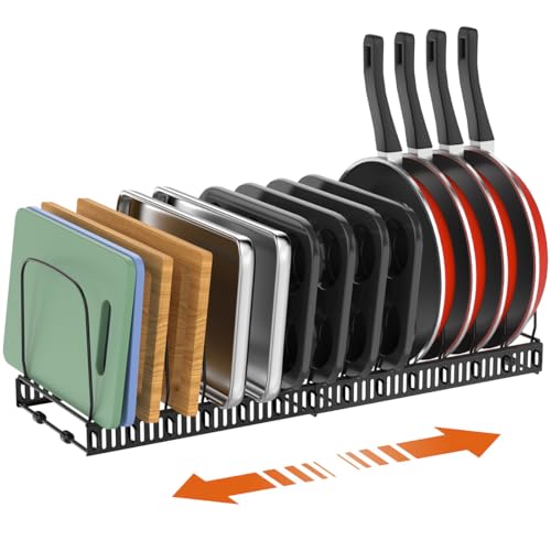 Cutting Board and Baking Tray Cookie Sheet Organiz... (Black | Iron)