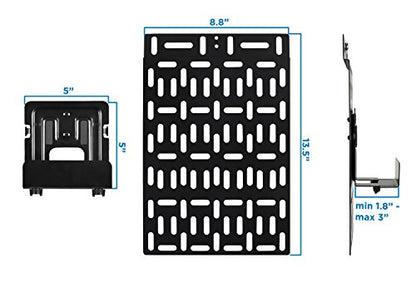 Mount-It! Cable Box Mount Behind TV, Universal, Steel | Adjustable bracket for streaming devices, router, modem & DVD players, mounts behind TV.