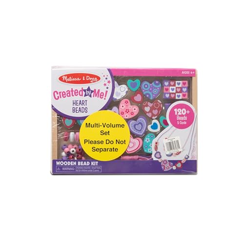 Melissa & Doug Sweet Hearts and Butterfly Friends Bead Set of 2-250+ Wooden Beads