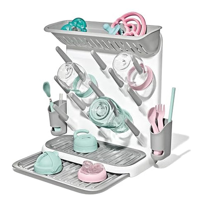 OXO Tot Expandable Baby Bottle Drying Rack, Space-Saving