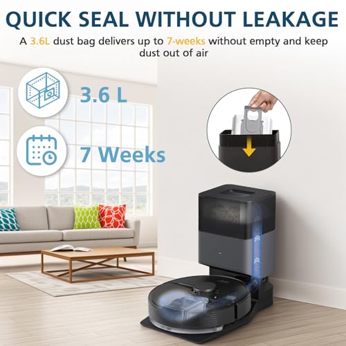 16 Packs Q10 Q7 Q5 Bag Replacement for Roborock Q10 S5+, Q7 M5+, Q5 Max+ | 3.6L Vaccum Bag for Q10 X5+, Q5+, Q5 Pro+, Q8 Max+, Q7+, Q7 Max+, S8+, S8 Pro Ultra, S7 Pro Ultra, S7 MaxV Ultra