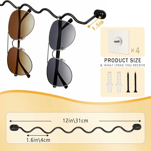 AQAREA Sunglass Organizer Glasses Holder: Modern Metal Sunglass Holder Stand with Space Saving Design for Living Room/Bedroom