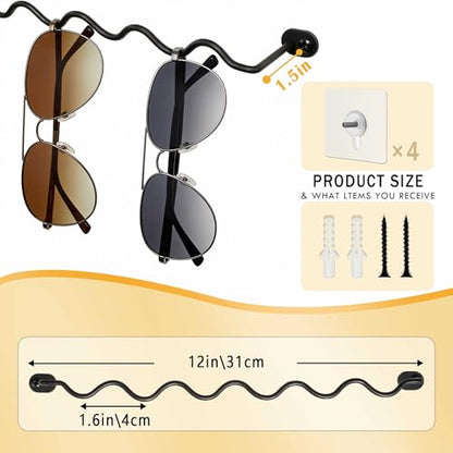 AQAREA Sunglass Organizer Glasses Holder: Modern Metal Sunglass Holder Stand with Space Saving Design for Living Room/Bedroom