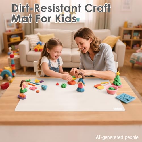 31.5" x 23.6" Extra Large Silicone Mat for Resin Casting, Epoxy and Crafts | Nonstick Silicone Sheet for Jewelry Casting Molds, Clear Countertop Protector Mat Heat Resistant Placemats by Foepoge