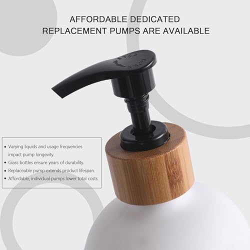 Soap Dispenser Set, Black & White | Contains Hand and Dish Soap Dispenser, Suitable for Kitchen Decor