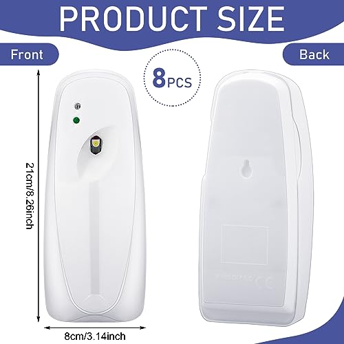 Uiifan 8 Pcs Automatic Air Freshener Spray Dispenser 8.27 x 3.15 x 3.15 Inch Wall Mounted Automatic Air Freshener Dispenser Mist Adjustable Fragrance Aerosol Spray Sprayer for Room