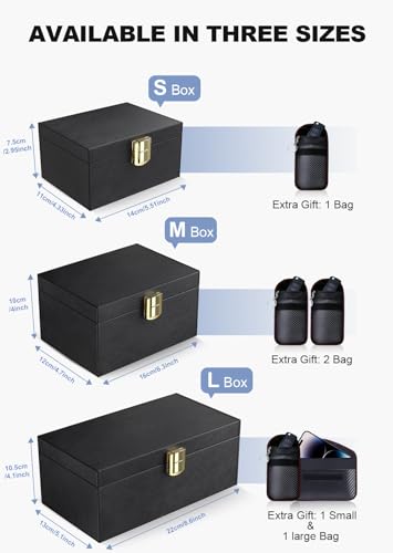 Samfolk Faraday Box with Faraday Bags for Car Keys, Car Key Signal Blocking Box, Keyless Entry Car Key Safe Protector Anti-Theft Shielding Cage (Small)