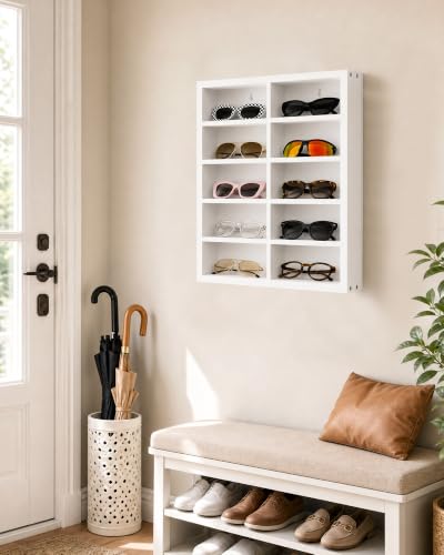 TJ.MOREE 10-Pair Sunglasses Organizer Display Case for Wall Eyewear Holder