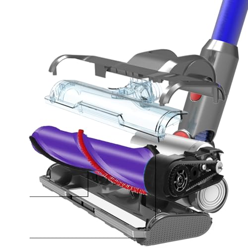 Large Roller Vacuum Cleaner Head Replacement for Dyson V7 V8 V10 V11 V15 Hardwood Floor Roller Brush Motor Head Attachments with 4 LED Lights [v10 slim, v12, sv18, Ball Series Not Compatible]