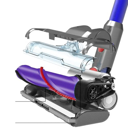 Large Roller Vacuum Cleaner Head Replacement for Dyson V7 V8 V10 V11 V15 Hardwood Floor Roller Brush Motor Head Attachments with 4 LED Lights [v10 slim, v12, sv18, Ball Series Not Compatible]