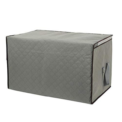 2 Pack Foldable Large Storage Bags for Clothes, Comforter, Quilt, Blanket | 28×20×12 inch, clear window handles, fits king comforter, under bed storage