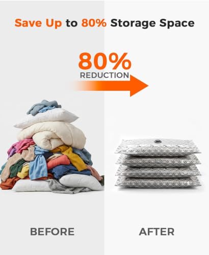 15-Pack Vacuum Seal Bags for Clothing Travel with Cordless Pump | Vacuum Storage Bags for Clothes with 4000Pa Suction, 2400mAh Rechargeable Pump, Carry-On Packing for Luggage and Suitcases