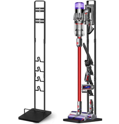 Vacuum Stand for Dyson V15 V12 V11 V10 V8 V7 V6, M... (Black | Metal)