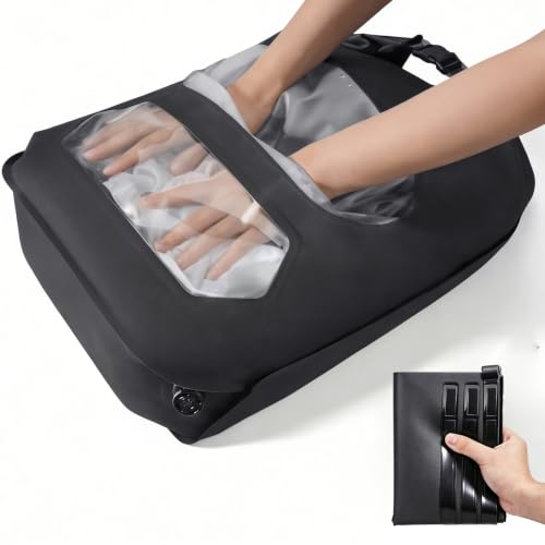 Portable Travel Washing Bag with 2-in-1 Air Valve Design | Travel Laundry Washing Bag Saves Water and Space for Camping, Cruise, Van Life, Lightweight Travel Laundry Solution