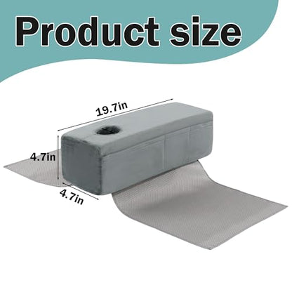 HOMBYS Removable Couch Armrest with Cup Holder,High Density Foam Couch Caddy with Storage，Remote Holder for Sofa,Removable Cover