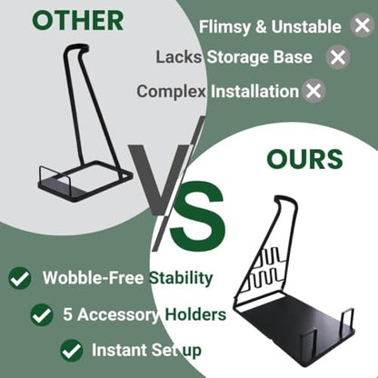 No Installation Required,Vacuum Stand Frame,Access... (Black | Black)