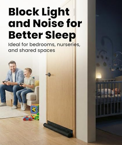 Everlasting Comfort 1 Sided Door Draft Stopper for Bottom of Door - Keeps Cold Air in & Heat Out, 100% Sound Proofing Strip Gap Filler, Quick Install Noise Blocker Sweep for Home - Fits 36" Doors