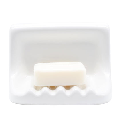 White Vintage Wall Mounted Ceramic Soap Dish Holder Bathroom Shower Wall