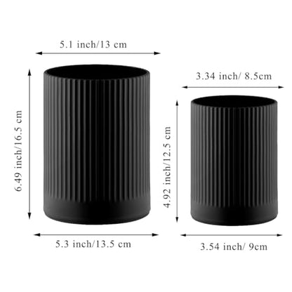 Kyraton Cooking Utensils Holder 2pcs, 360° Rotating Heavy Duty Plastic Kitchen Utensil Holder for Countertop, The Small Utensil Crock for Cutlery Silverware, Tooth Brush, Desk Pencil Pen