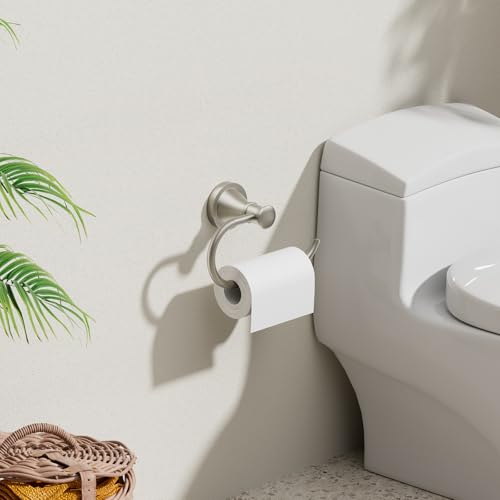 Toilet Paper Holder Wall Mount Bathroom Tissue Holder Brushed Nickel | Pivoting Tissue Roll Holder, High Quality Stainless Steel Hand Towel Ring Rustproof, Bathroom Accessories,Toilet Storage