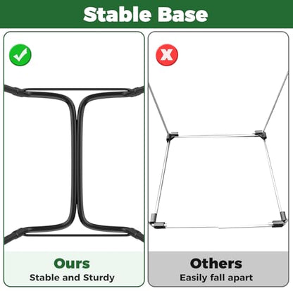 Outdoor Trash Bag Holder Metal Garden Trash Bag Holder for Yard Waste Stand Holds 30-45 Gallons Leaf Bag Holder with 4 Clips for Leaves Camping Lawn Party Weeding Yard Gardening（1pcs+4clips）