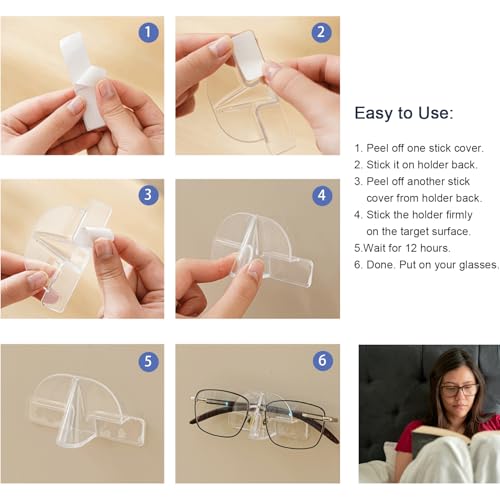 Glasses wall Display Eyeglasses Organizers Wall Mount Glasses Holders Sunglass Holder for Home Glasses Storage Display Rack, Home Decoration, 10 Pack
