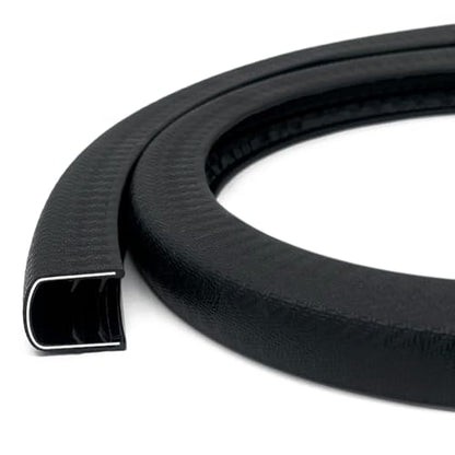 U-Shape Edge Banding - Fits 1/2" Edge, Rubber Trim for Sharp/Rough Surfaces, Veneer, Sheet Metal, Tables, Cars, Trucks, Boats & More - 5FT