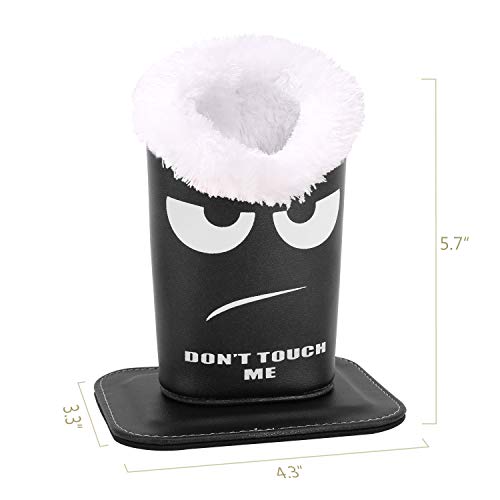 MoKo Eyeglasses Holder, Modern Velvet Plush Lined PU Leather Household Magnetic Holder Protective