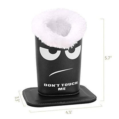MoKo Eyeglasses Holder, Modern Velvet Plush Lined PU Leather Household Magnetic Holder Protective