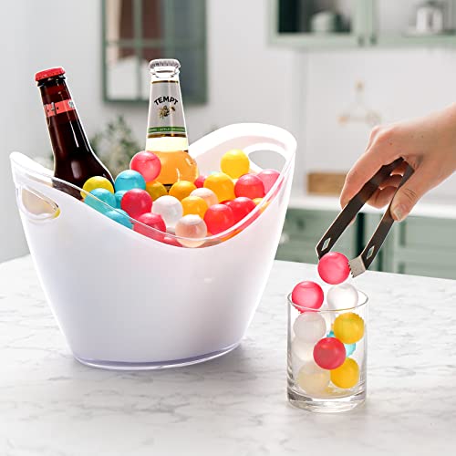 ZOOFOX 200 Pack Reusable Ice Cubes for Drinks, Colored Plastic, Round for Cocktails, Wine, Beer, Beverage or Coffee, BPA Free, Refreezable